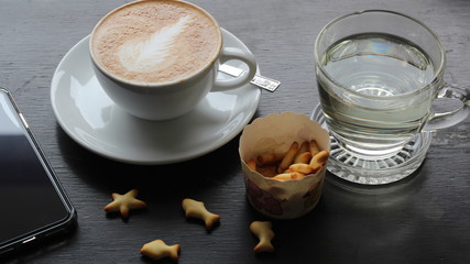cup of coffee and cake