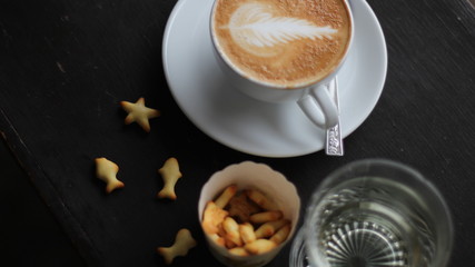 cup of coffee and cake