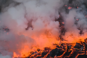 Volcan en el congo Nyirangongo