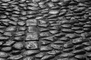 Stone road cobble texture background