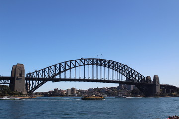 Fototapeta na wymiar Sydney Harbour Bridge and Ferry