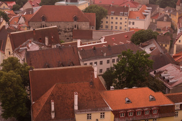 Houses in old town of Tallinn Estonia