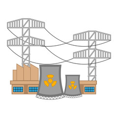 Nuclear power plant image. Vector illustration design