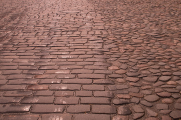 Stone road cobble texture background