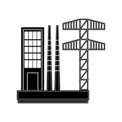 Coal power plant icon. Vector illustration design