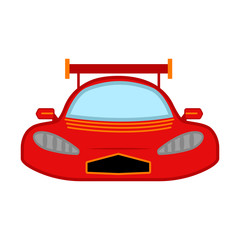 Isolated racing car image. Vector illustration design