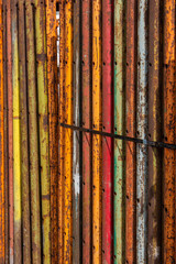 Colorful metal pipes