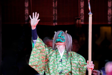 Oni, yōkai, mask, kimono, japanese, event