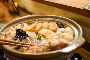 Monkfish,pot,  seven parts, japanese, traditional, food