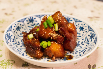 Hongshaorou chinese food.