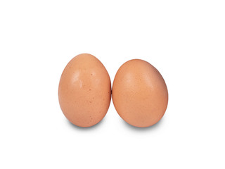 Fresh chicken egg isolated on white background,clipping path