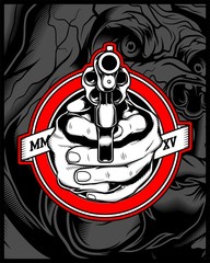 two hands holding a gun