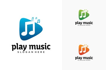 play music logo design