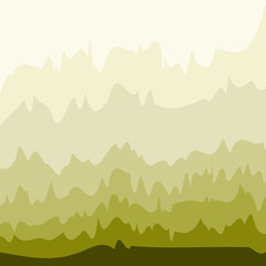 Obraz premium Elegant frame with abstract green waves