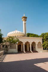Fototapeta na wymiar Al Farooq Mosque in the Bastakiya neighbourhood in Dubai