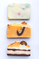 soap close up. Handmade soap. fragrant soap