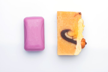 soap close up. Handmade soap. fragrant soap