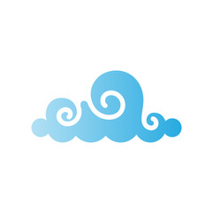 Asian cloud icon on background for graphic and web design. Simple vector sign. Internet concept symbol for website button or mobile app.