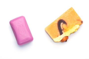 soap close up. Handmade soap. fragrant soap