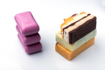 soap close up. Handmade soap. fragrant soap