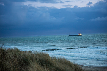 ship in the sea