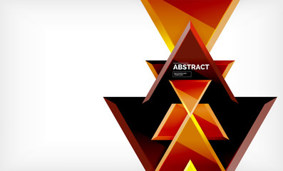 Obraz premium Flying triangles compostion geometric background