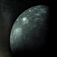 Callisto, second largest moon of Jupiter.  Elements of this image furnished by NASA. © elen31