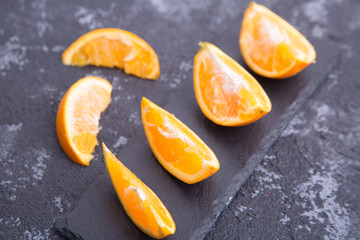 Fototapeta na wymiar The orange slice