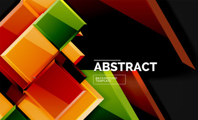 Obraz premium Squares and triangles geometrical background