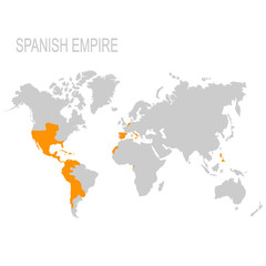 vector map of the Spanish Empire