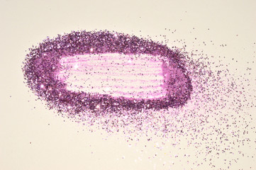 Abstract frame of purple glitter. Background, border for your design