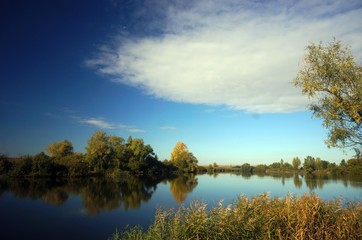 clouds over the lake