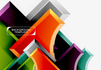 Geometrical 3d shapes background