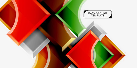 Geometrical 3d shapes background