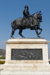 Obraz premium Statue commemorating the Battle of Haldighati