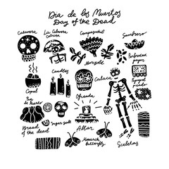Day of the Dead vector set