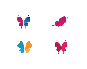 Obraz na płótnie Canvas Butterfly logo vector icon