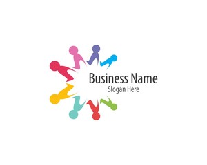 Obraz premium Community logo vector icon