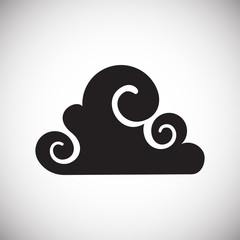 Asian cloud icon on background for graphic and web design. Simple vector sign. Internet concept symbol for website button or mobile app.