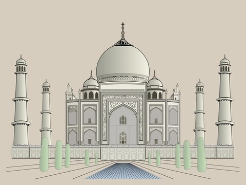 1 717 Best Taj Mahal Drawing Images Stock Photos Vectors Adobe Stock