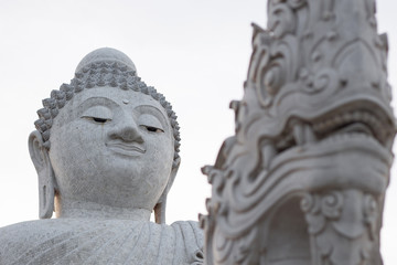 Big Buddha monument on the island of Phuket. Famous landmark in Thailand.