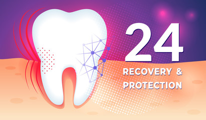 24 Hours Recovery and Protection Horizontal Banner