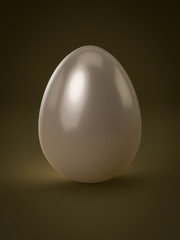 shiny white egg isolated