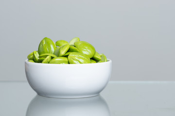 Parkia speciosa seeds or bitter bean.