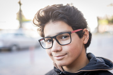 Boy portrait on street
