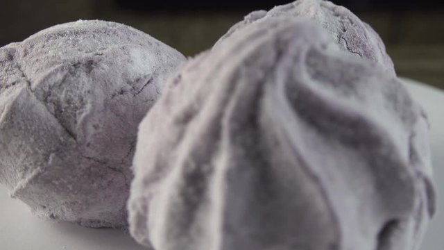 Marshmallow Cakes on a Rotating Background