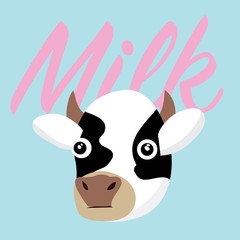 sticker with cow vector