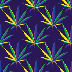 seamless pattern with marijuana