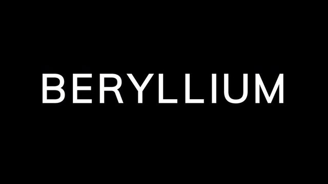 From the Glitch effect arises Element of periodic table BERYLLIUM. Then the TV turns off. Alpha channel Premultiplied - Matted with color black