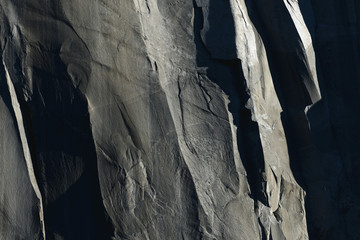 Dramatic abstract granite texture of El Capitan in Yosemite